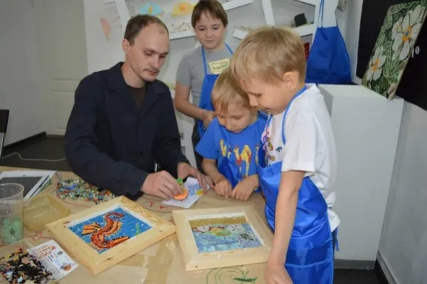 Занятие мозаикой «Частично-мозаично»