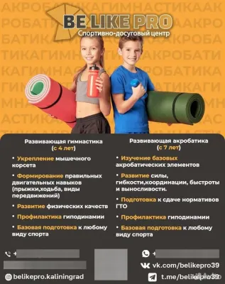 Развивающая гимнастика и акробатика