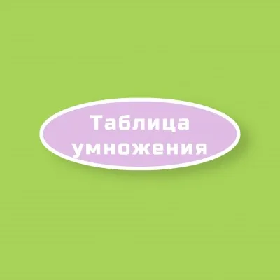 Таблица умножения