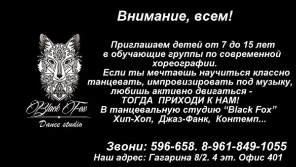 Студия современного танца Black Fox