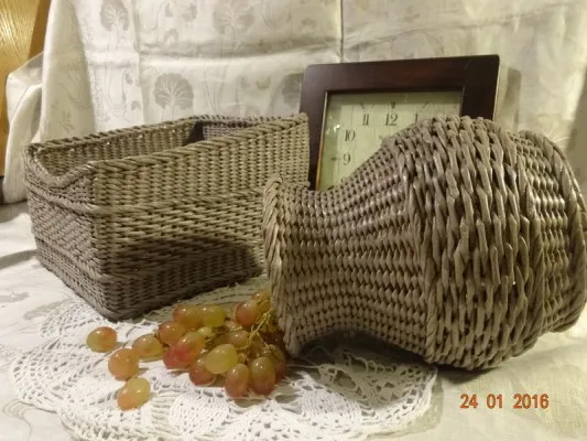 Плетение из бумажной лозы