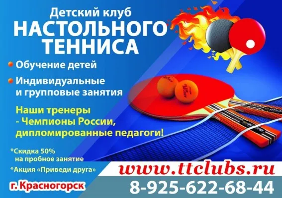 Детский клуб настольного тенниса ttclubs, фото 2